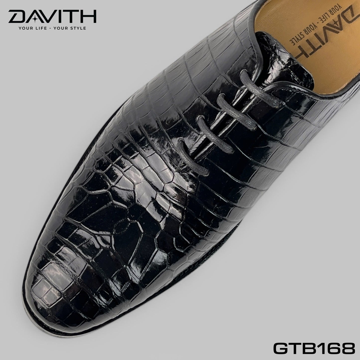 Premium Grade 1 Crocodile Belly Leather Oxford Shoes - GTB168