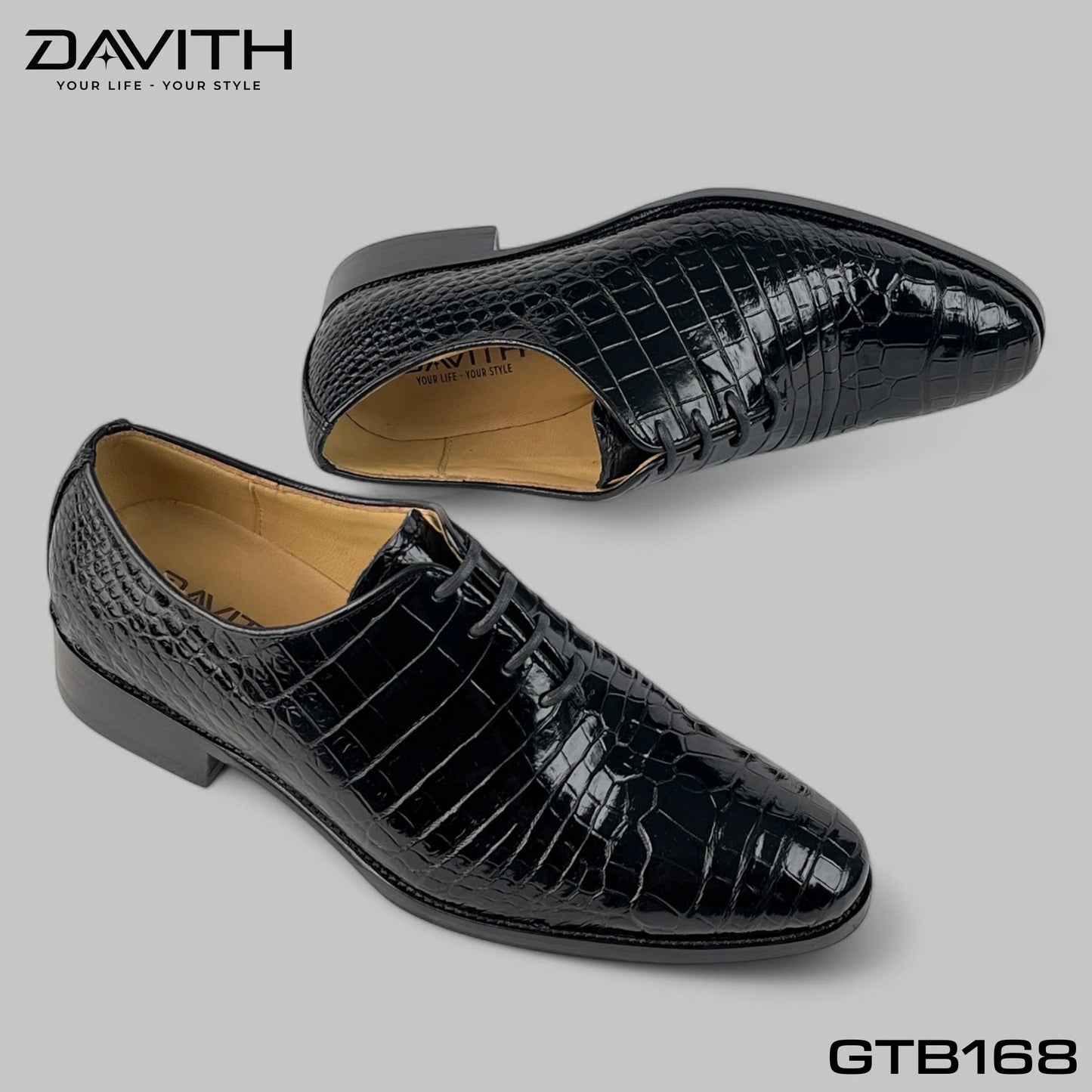Premium Grade 1 Crocodile Belly Leather Oxford Shoes - GTB168