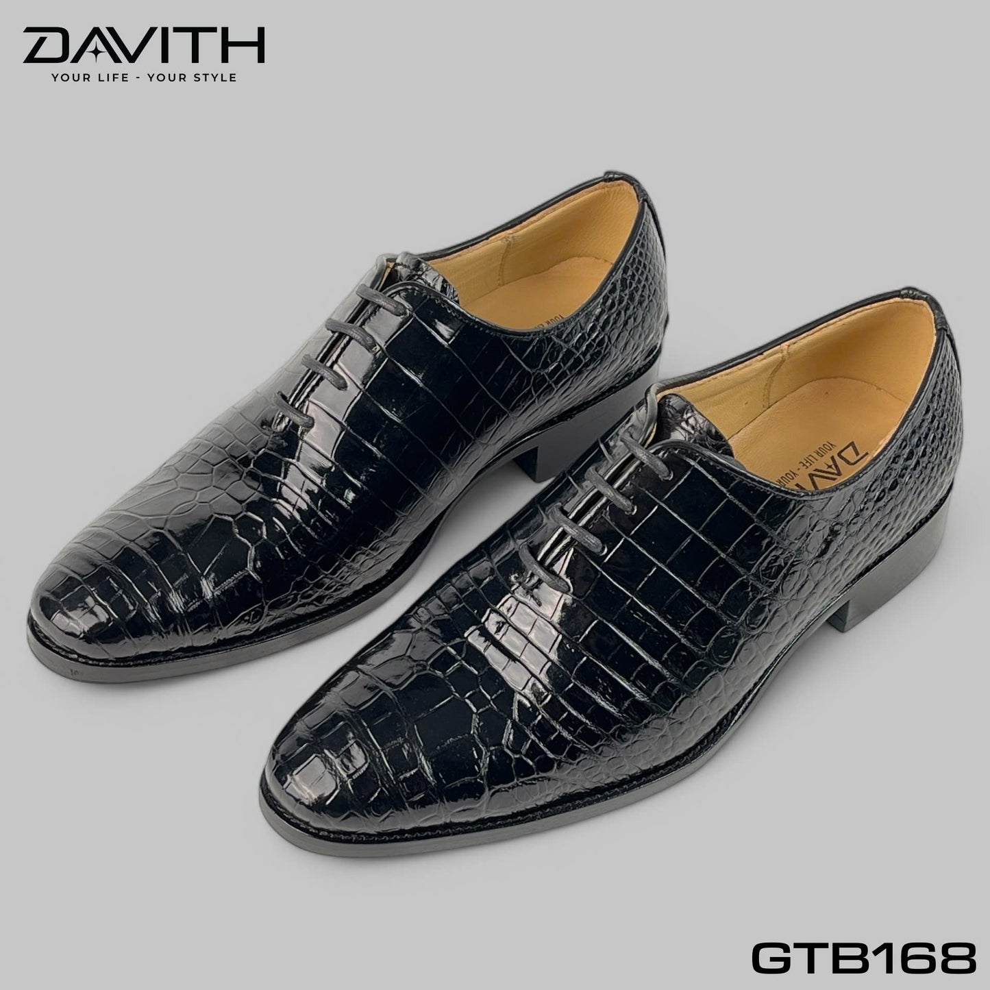 Premium Grade 1 Crocodile Belly Leather Oxford Shoes - GTB168