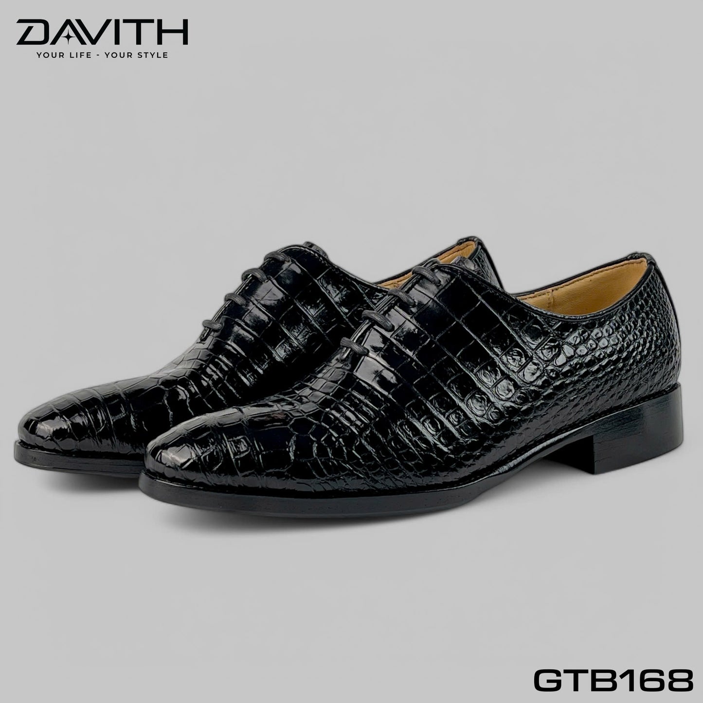 Premium Grade 1 Crocodile Belly Leather Oxford Shoes - GTB168