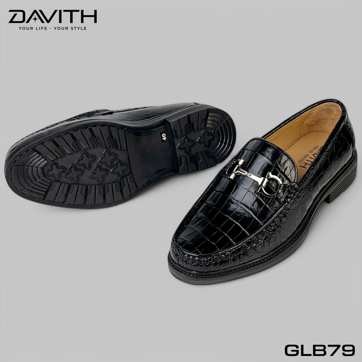 Premium Grade 1 Crocodile Belly Leather High-Sole Loafers - GLB79