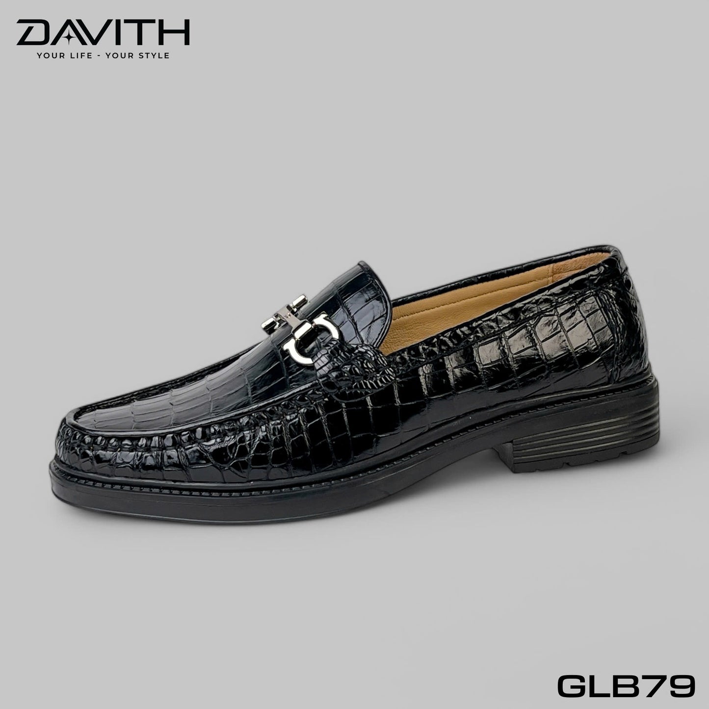 Premium Grade 1 Crocodile Belly Leather High-Sole Loafers - GLB79