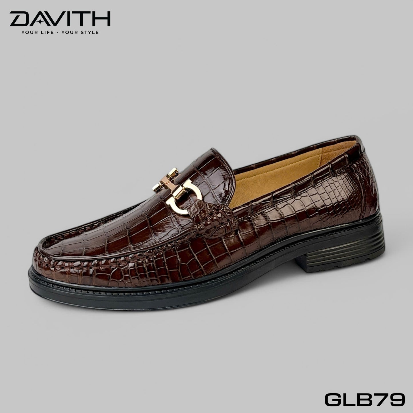 Premium Grade 1 Crocodile Belly Leather High-Sole Loafers - GLB79