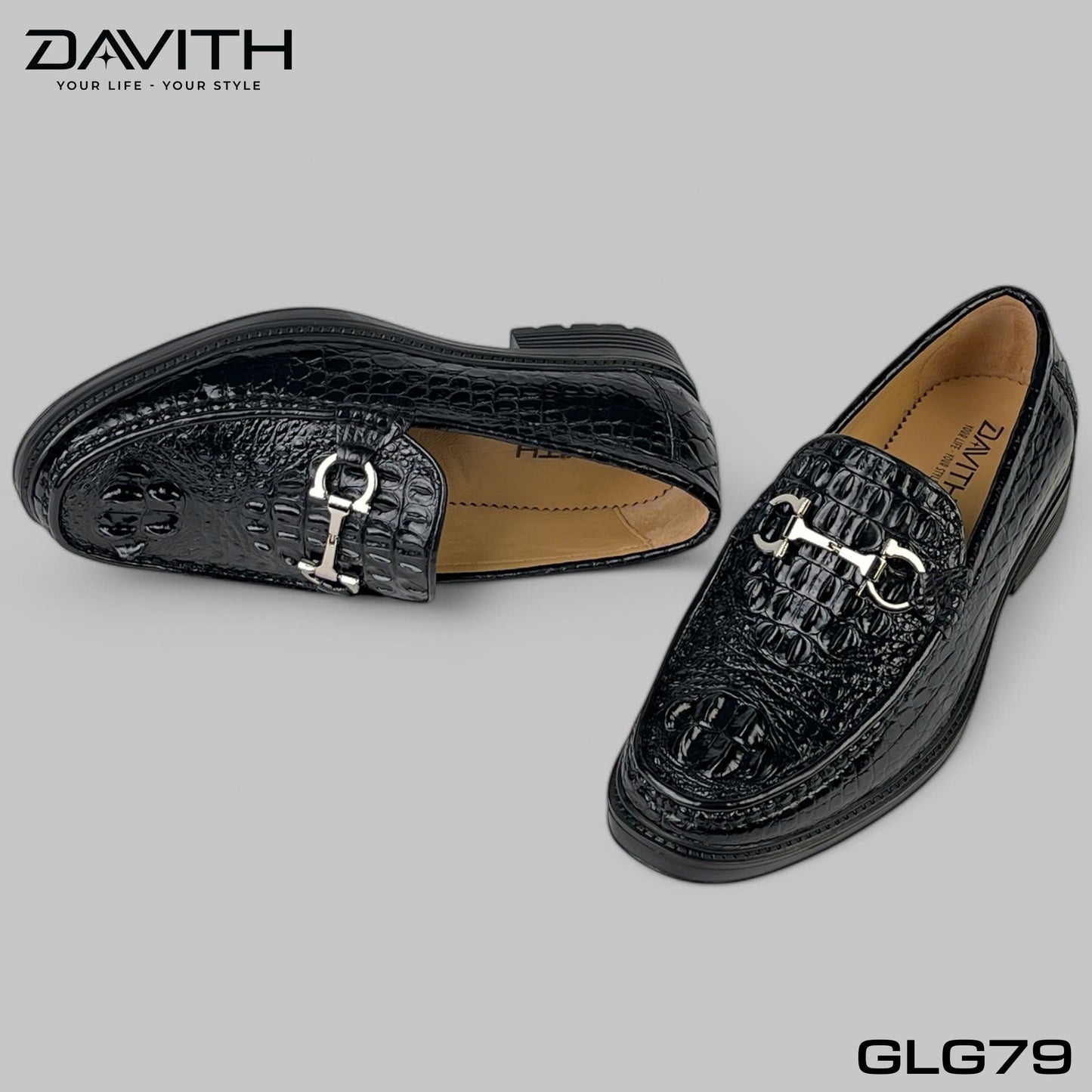 Premium Grade 1 Crocodile Hump Leather High-Sole Loafers - GLG79