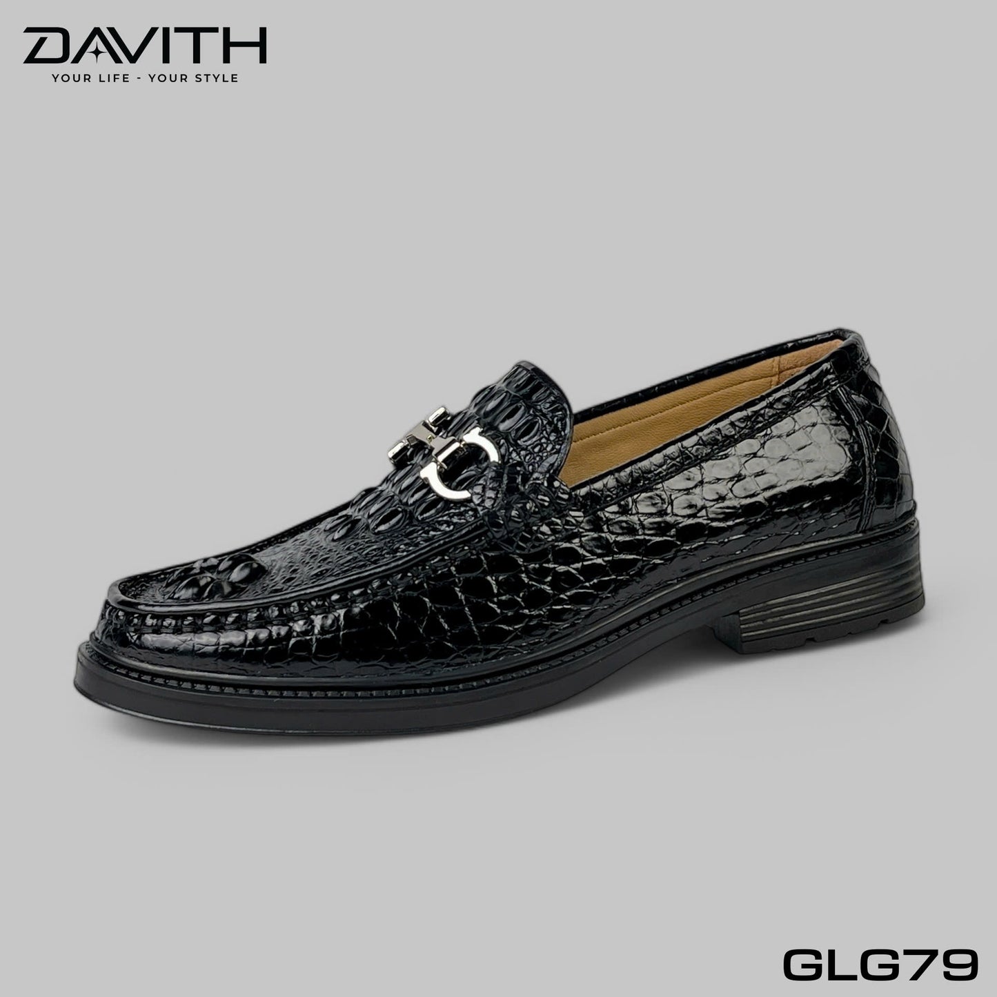 Premium Grade 1 Crocodile Hump Leather High-Sole Loafers - GLG79