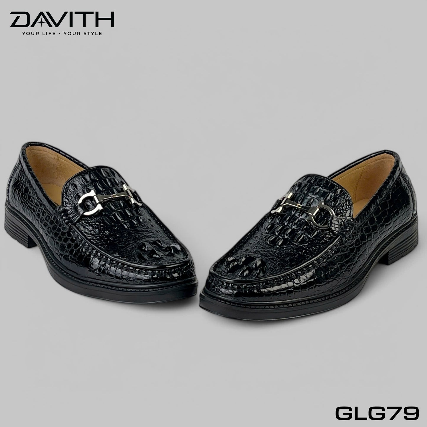 Premium Grade 1 Crocodile Hump Leather High-Sole Loafers - GLG79