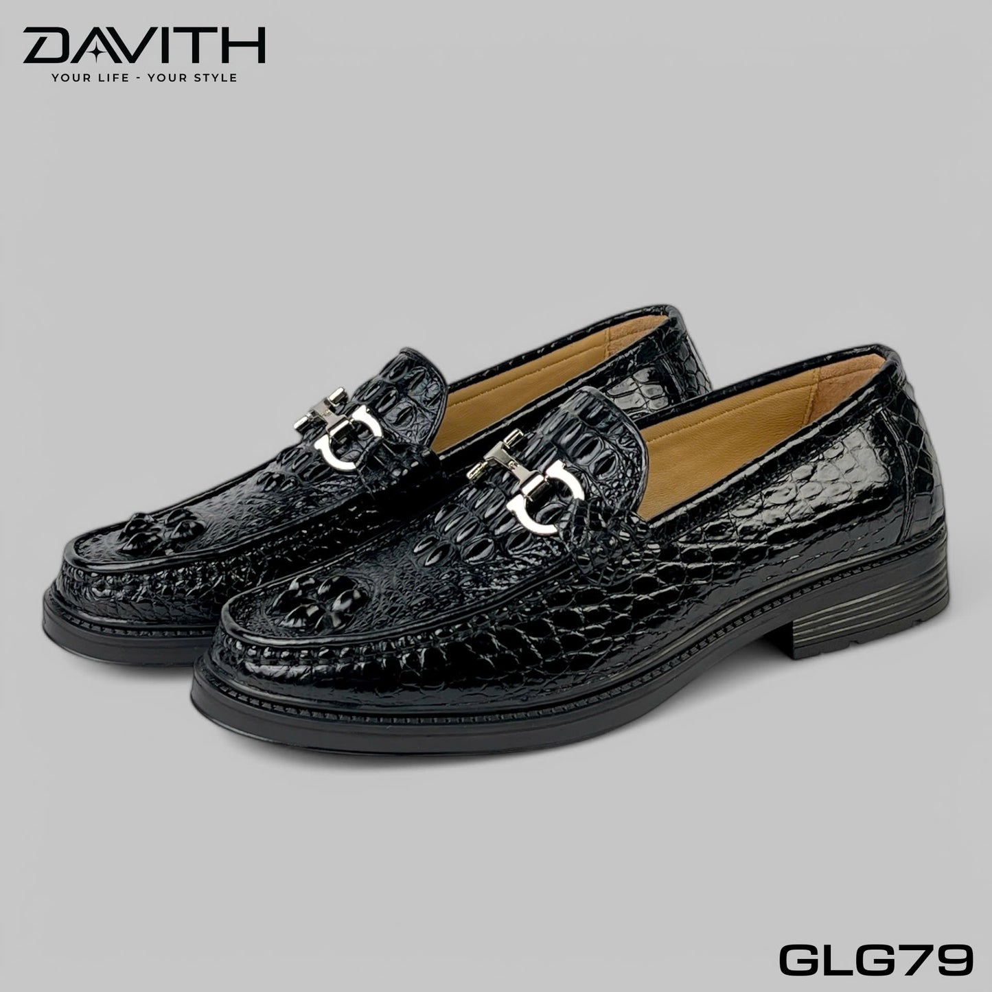 Premium Grade 1 Crocodile Hump Leather High-Sole Loafers - GLG79