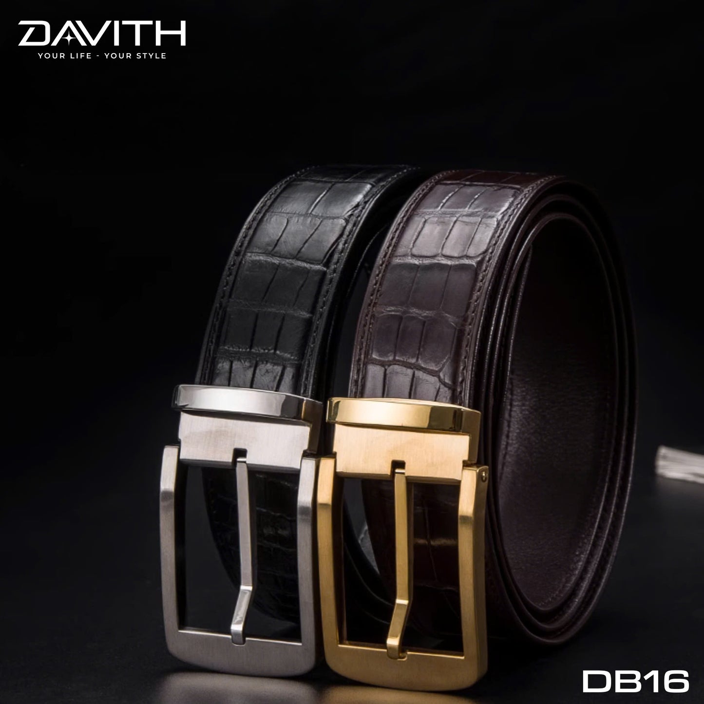 Premium Grade 1 Crocodile Belly Leather Belt - DB16