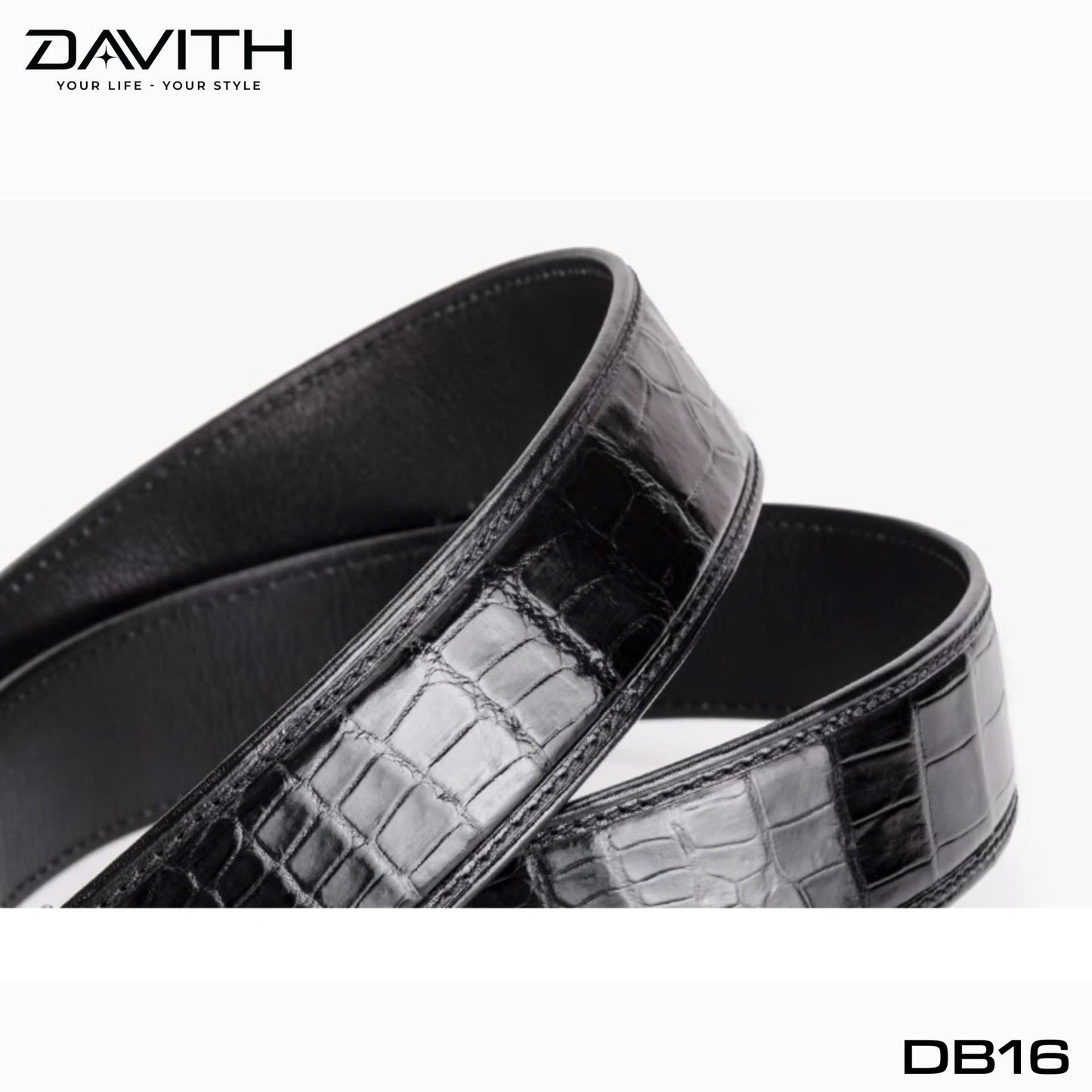 Premium Grade 1 Crocodile Belly Leather Belt - DB16