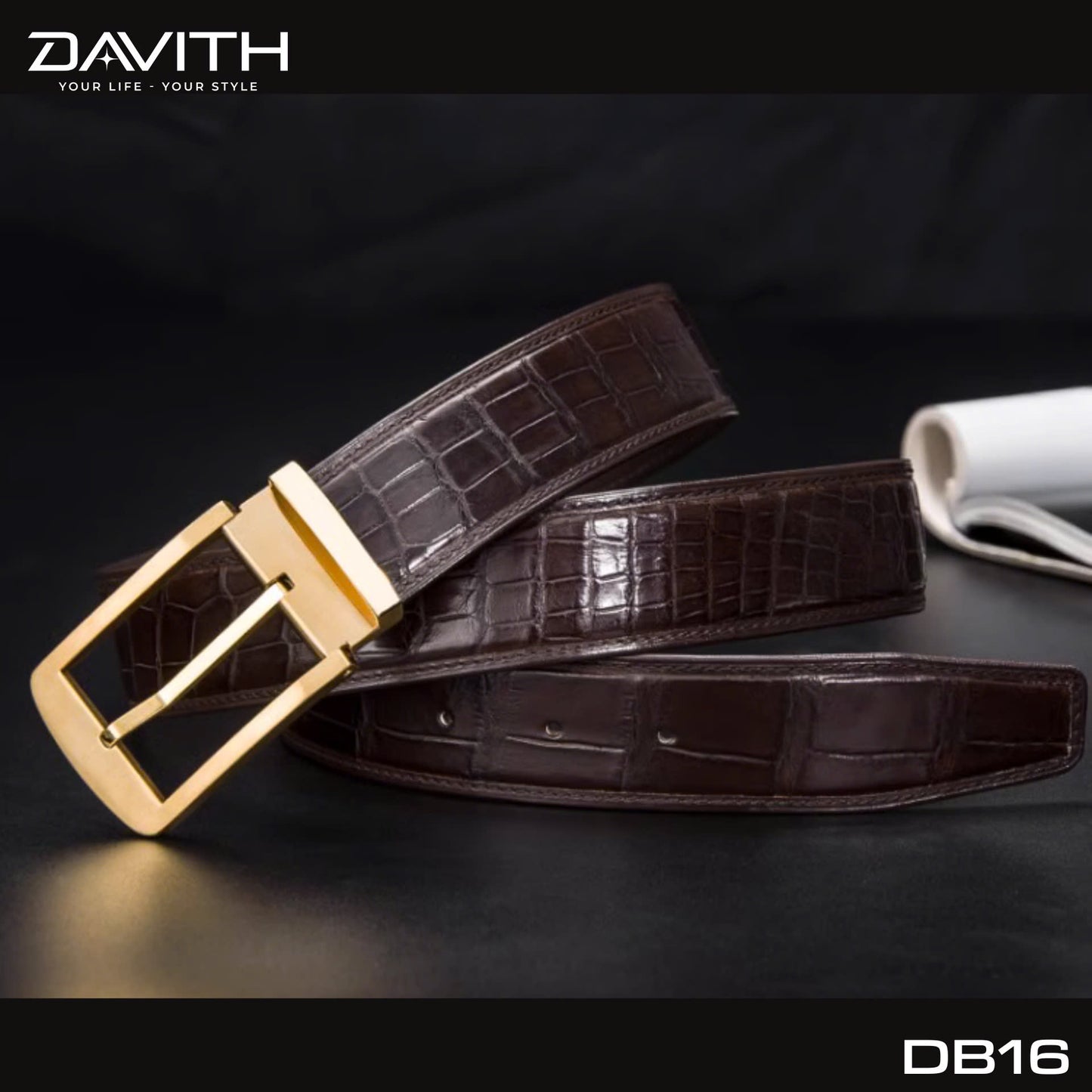 Premium Grade 1 Crocodile Belly Leather Belt - DB16