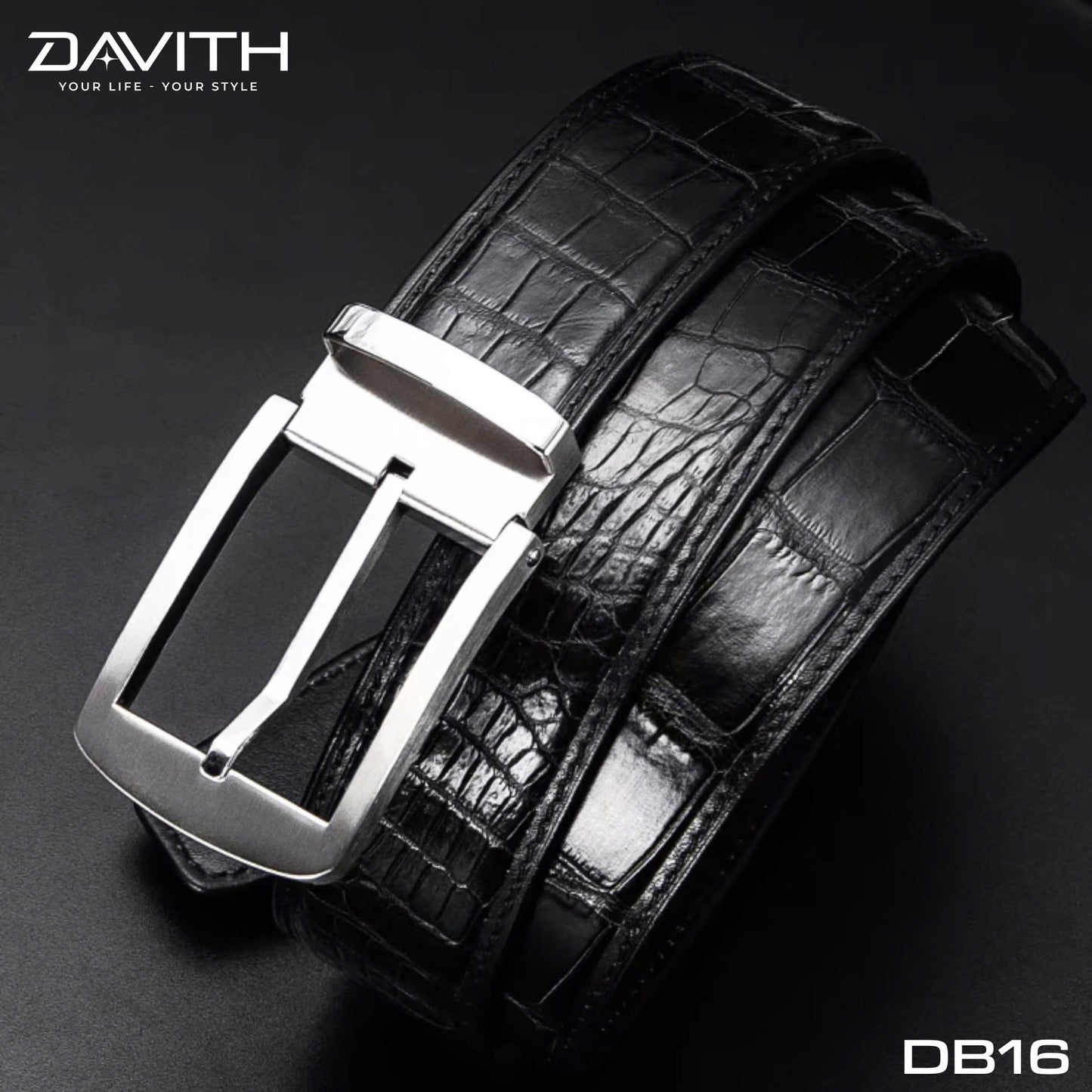 Premium Grade 1 Crocodile Belly Leather Belt - DB16