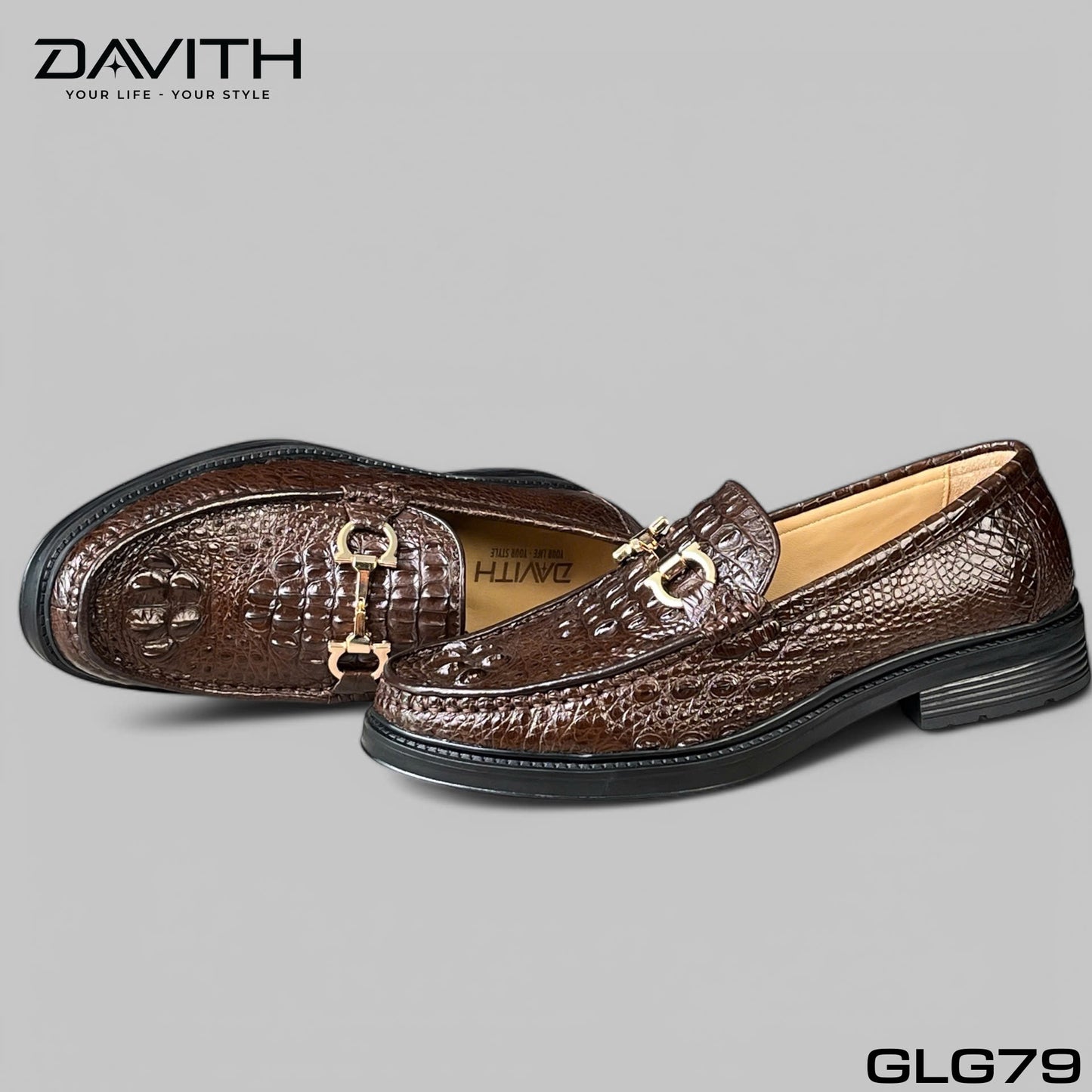 Premium Grade 1 Crocodile Hump Leather High-Sole Loafers - GLG79