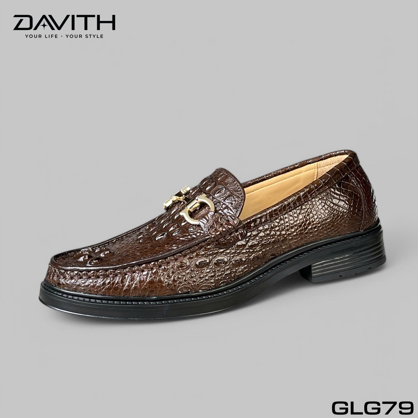 Premium Grade 1 Crocodile Hump Leather High-Sole Loafers - GLG79