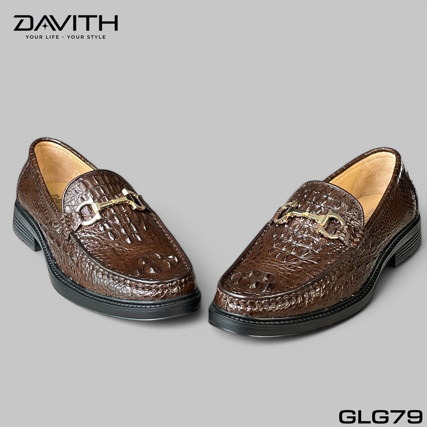 Premium Grade 1 Crocodile Hump Leather High-Sole Loafers - GLG79