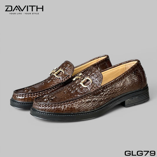 Premium Grade 1 Crocodile Hump Leather High-Sole Loafers - GLG79