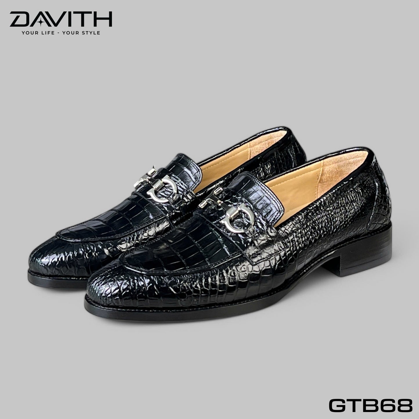 Premium Grade 1 Crocodile Belly Leather Loafer Shoes - GTB68