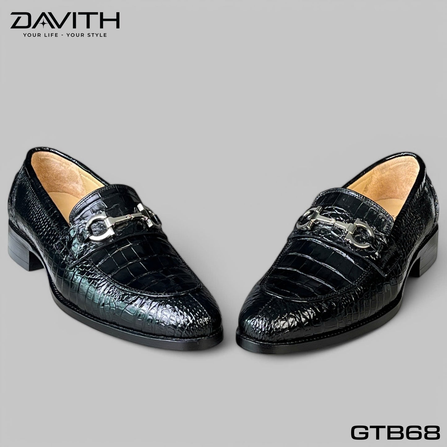 Premium Grade 1 Crocodile Belly Leather Loafer Shoes - GTB68