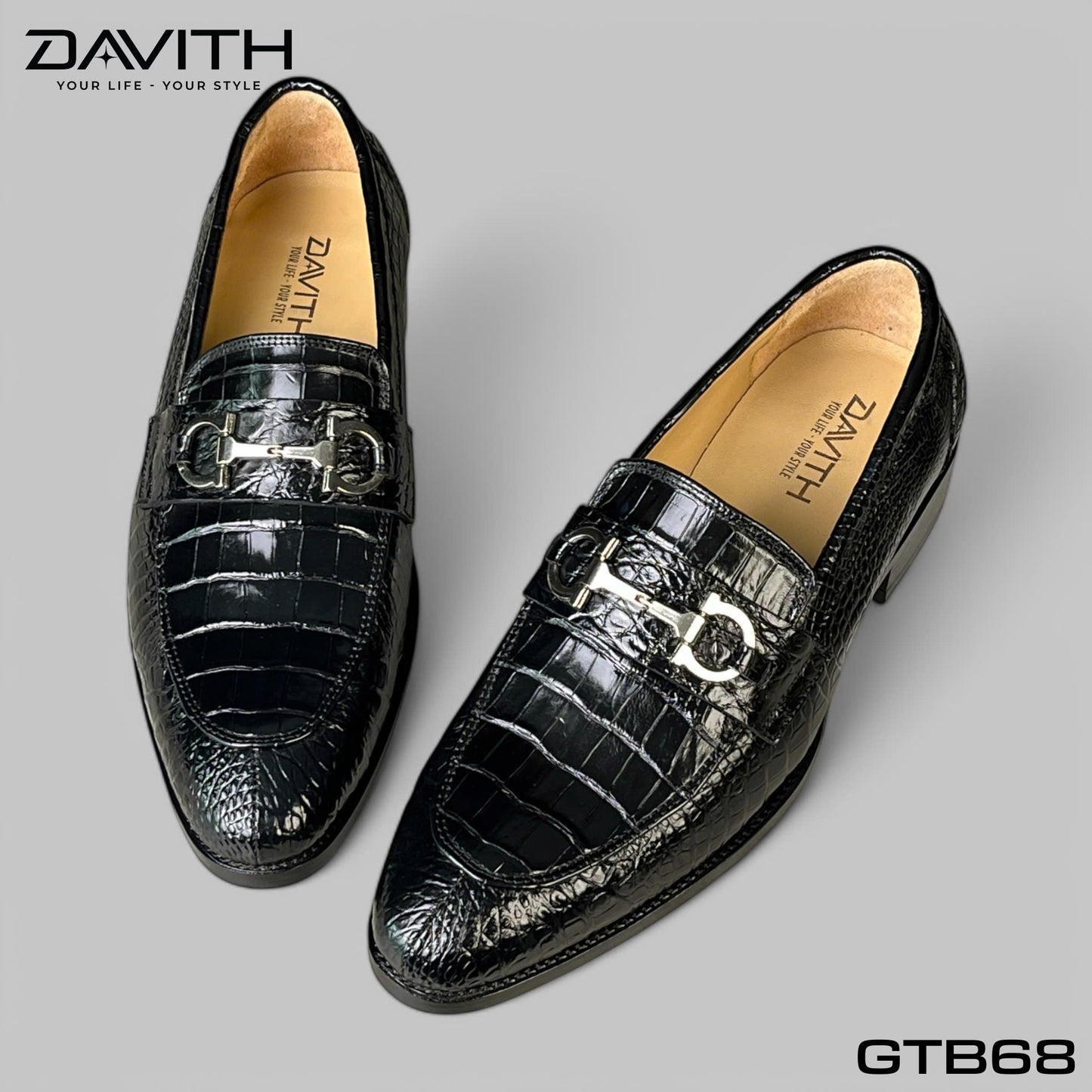 Premium Grade 1 Crocodile Belly Leather Loafer Shoes - GTB68
