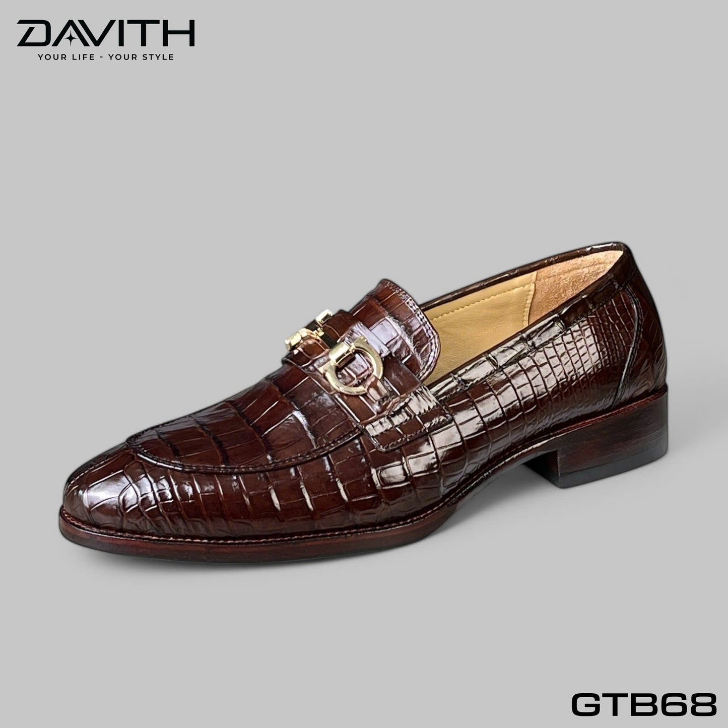 Premium Grade 1 Crocodile Belly Leather Loafer Shoes - GTB68