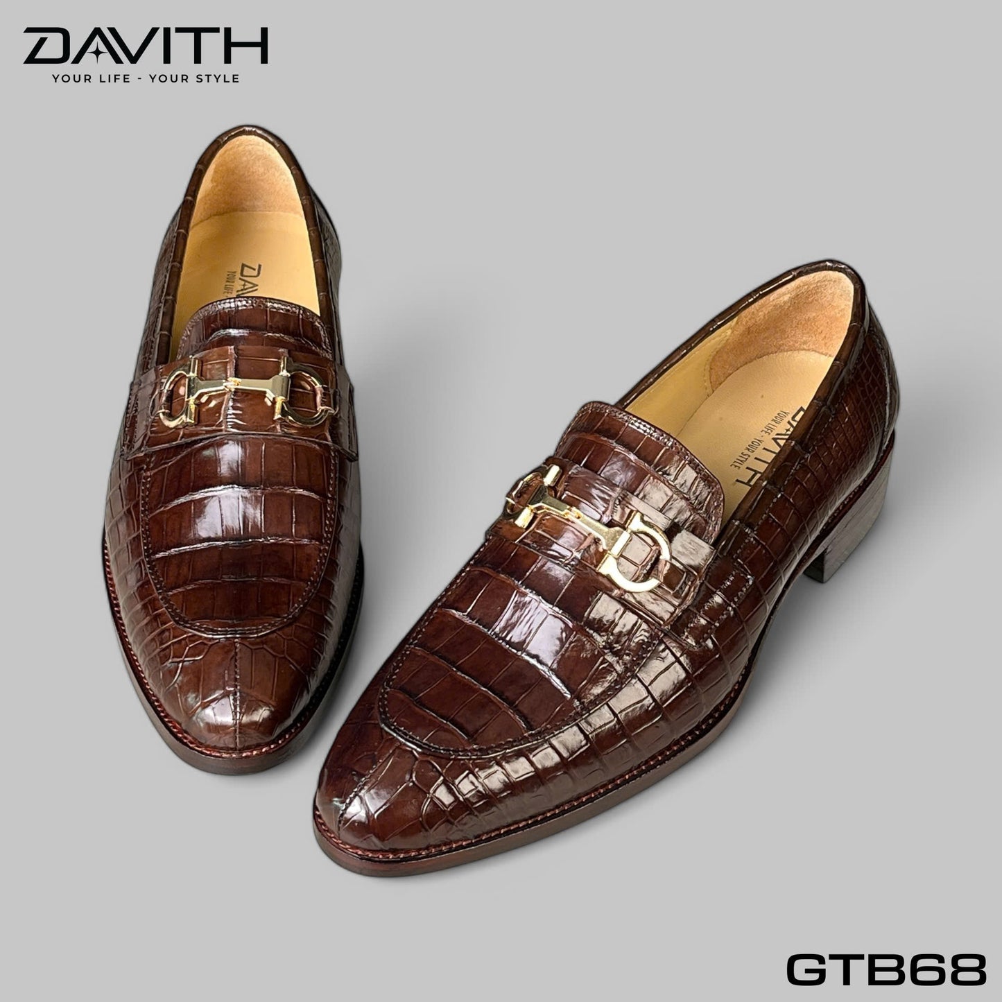 Premium Grade 1 Crocodile Belly Leather Loafer Shoes - GTB68