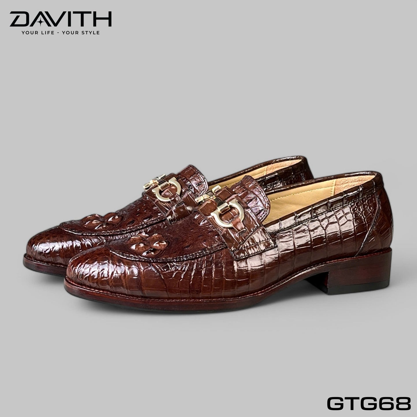 Premium Grade 1 Crocodile Hump Leather Loafer Shoes - GTG68