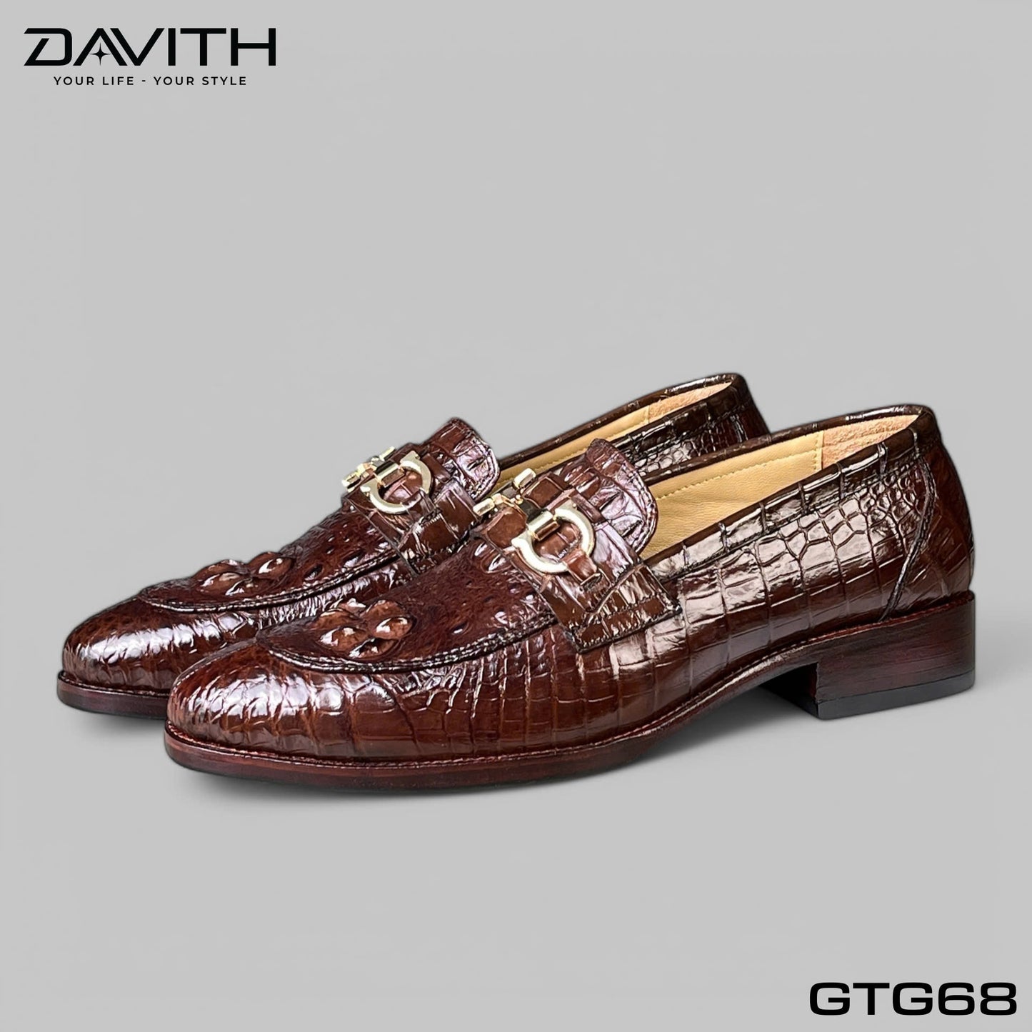 Premium Grade 1 Crocodile Hump Leather Loafer Shoes - GTG68