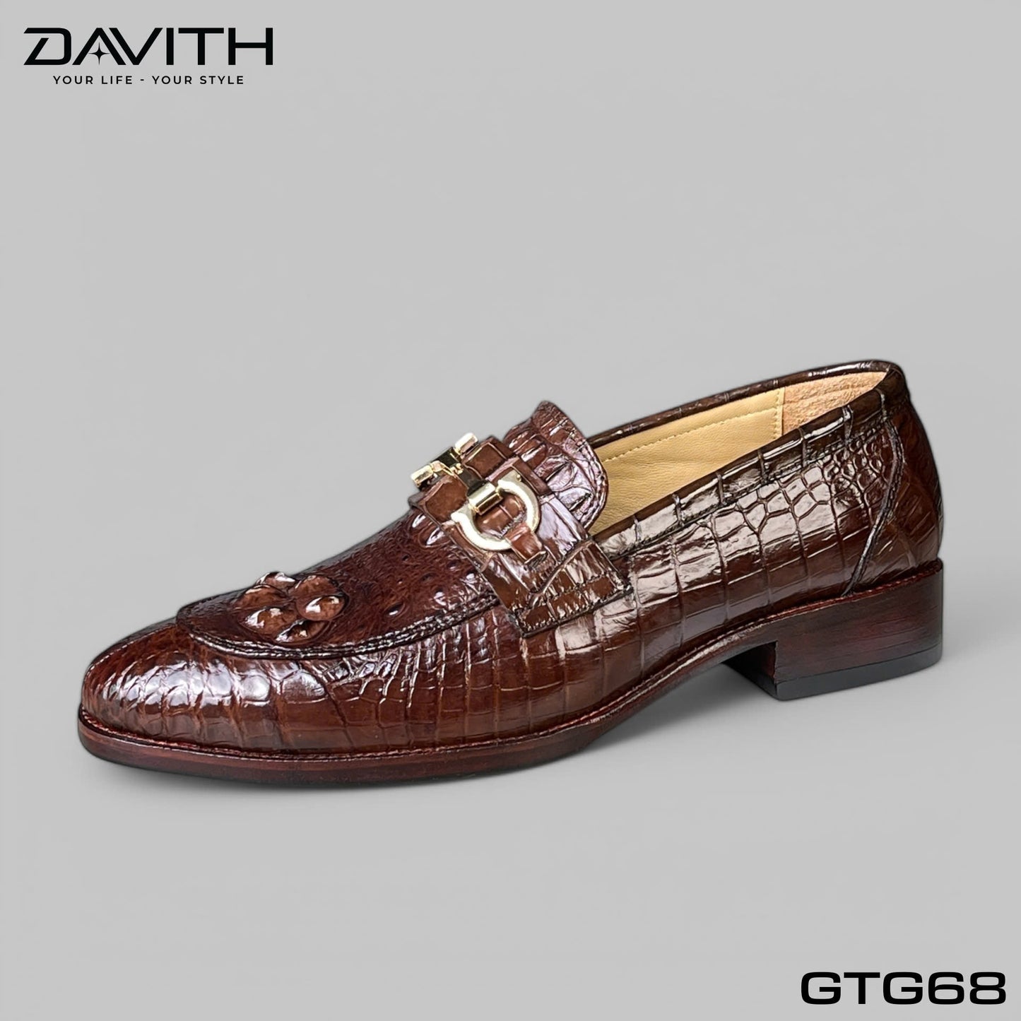 Premium Grade 1 Crocodile Hump Leather Loafer Shoes - GTG68