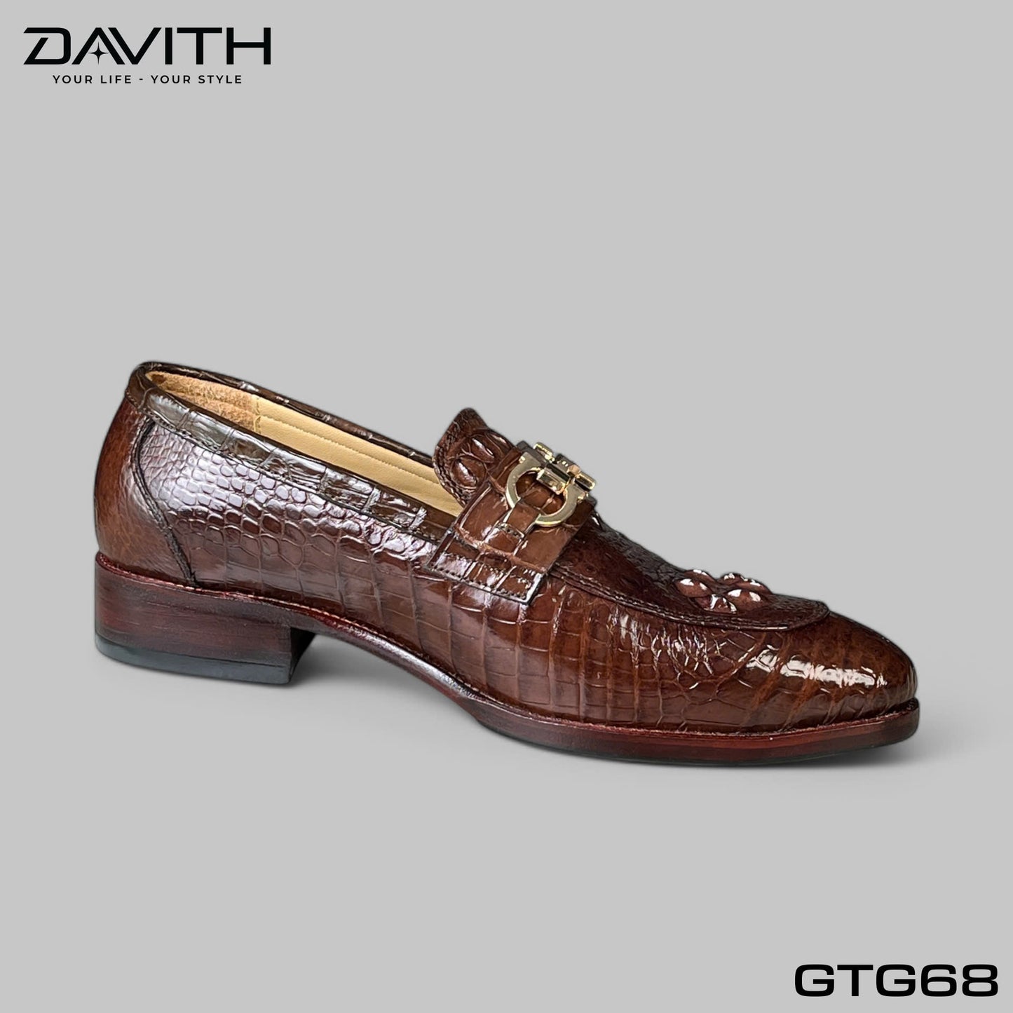 Premium Grade 1 Crocodile Hump Leather Loafer Shoes - GTG68