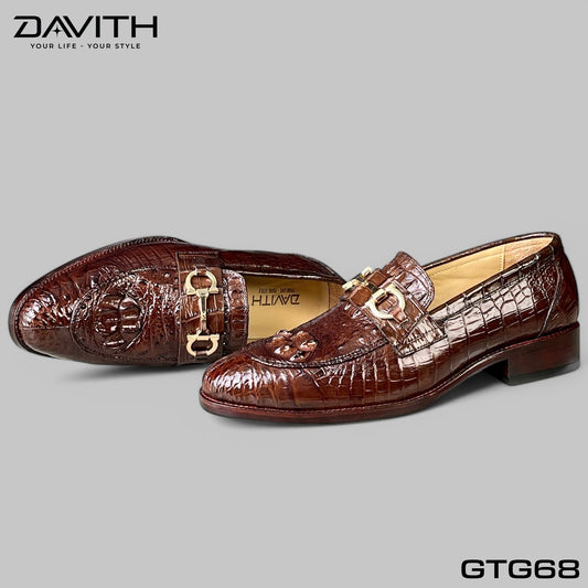 Premium Grade 1 Crocodile Hump Leather Loafer Shoes - GTG68