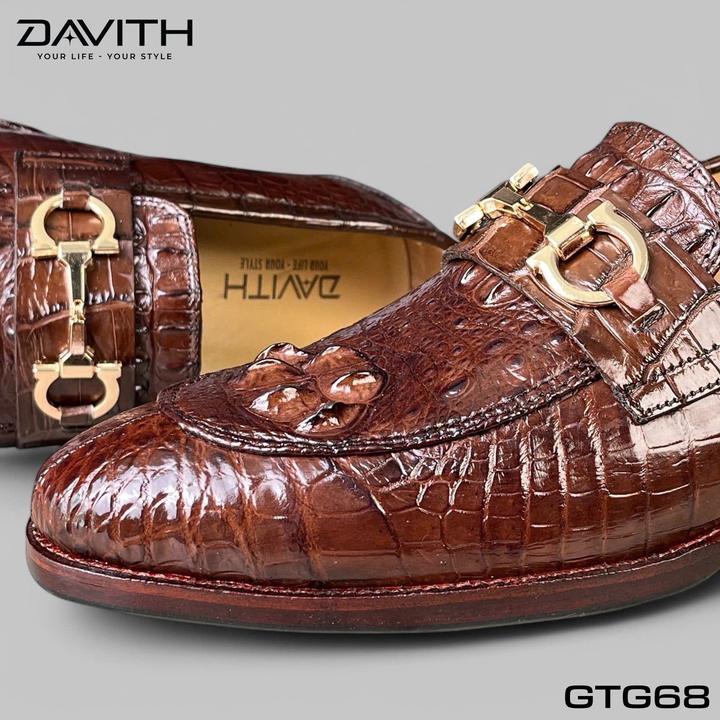 Premium Grade 1 Crocodile Hump Leather Loafer Shoes - GTG68