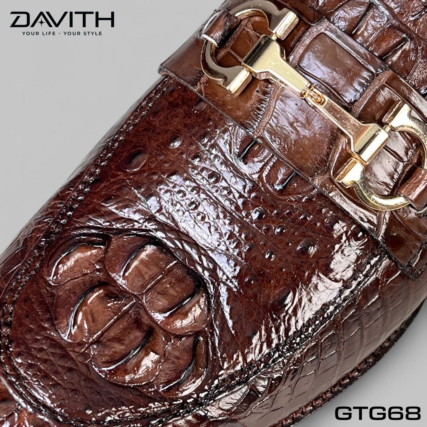 Premium Grade 1 Crocodile Hump Leather Loafer Shoes - GTG68