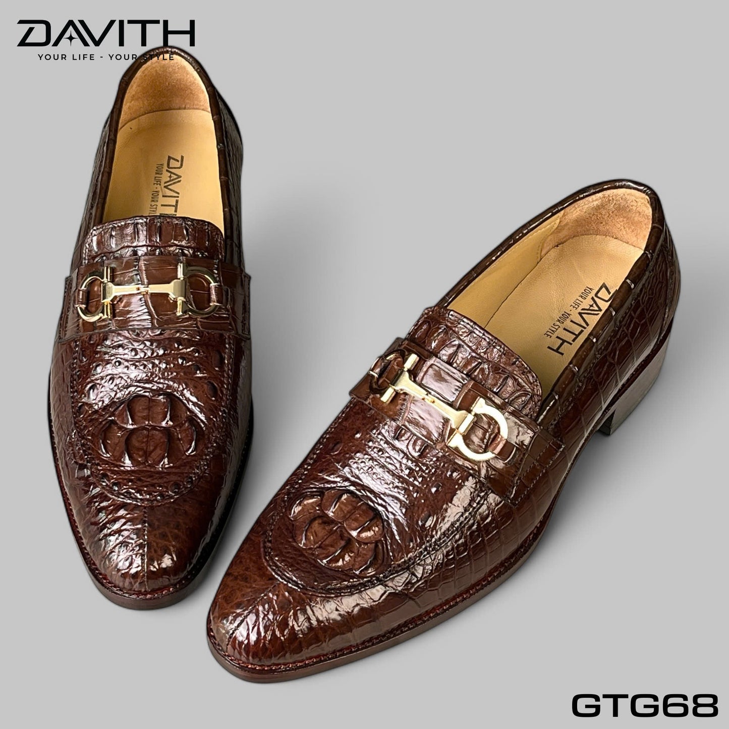 Premium Grade 1 Crocodile Hump Leather Loafer Shoes - GTG68